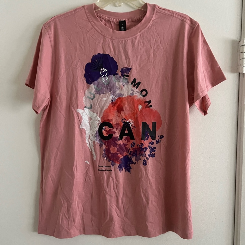 Lululemon X Team Canada Pink Floral Top